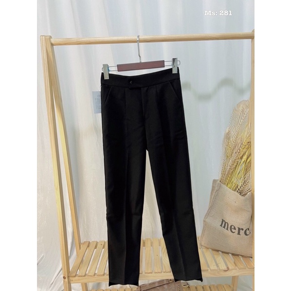 Quần tây công sở nữ 90F lai cao thấp y hình vải tuyết mưa