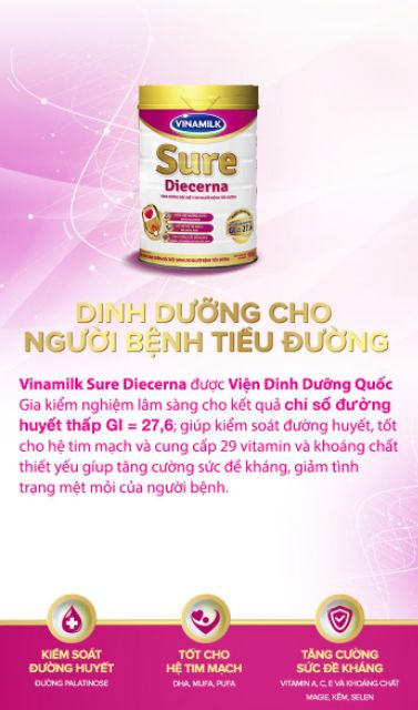 sữa tiểu đường diecerna 400g VINAMILK