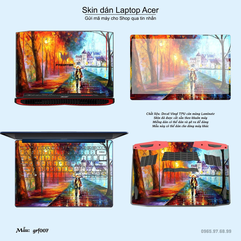 Skin dán Laptop Acer in hình nghệ thuật graffiti (inbox mã máy cho Shop)