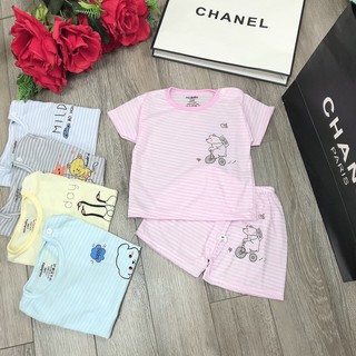 Combo 5 Bộ cộc tay Noubaby kẻ cho bé trai bé gái #bộsơsinh