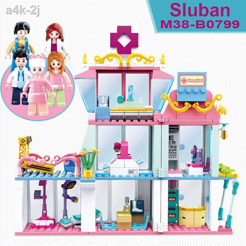 【bán chạy】Đồ Chơi Lắp Ráp Kiểu LEGO FRIENDS Cho Bé Gái Mô Hình Trạm Y Tế Hospital Sluban M38-B0799 Với 459 Mảnh Ghép