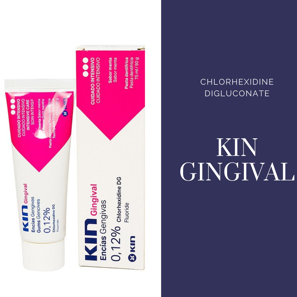 Kem đánh răng KIN Gingival 75ml - Chlorhexidine - Hỗ trợ điều trị và ngăn ngừa viêm nướu