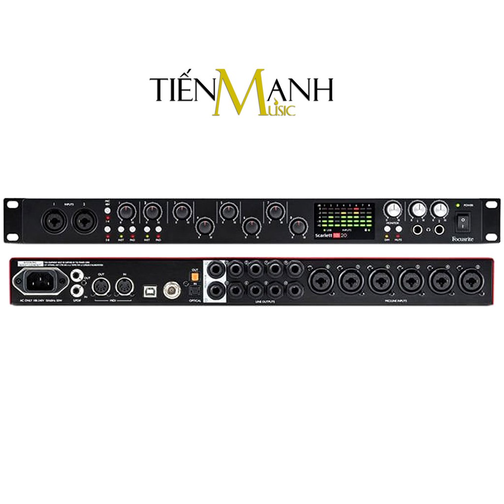 [Tặng Cable 3m] Focusrite Scarlett 18i20 Gen 3 Sound Card Âm Thanh - Focus USB Audio Interface SoundCard (3rd - Gen3)