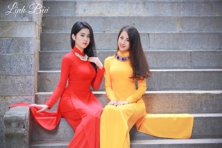 Áo dài may sẵn kèm quần