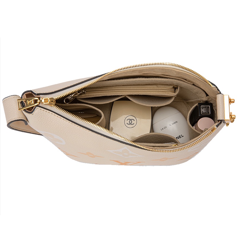 Túi chèn cho túi xách LV EVERTONER Marshmallow Hobo vải nỉ có khóa kéo sức chứa lớn đựng mỹ phẩm tiện lợi