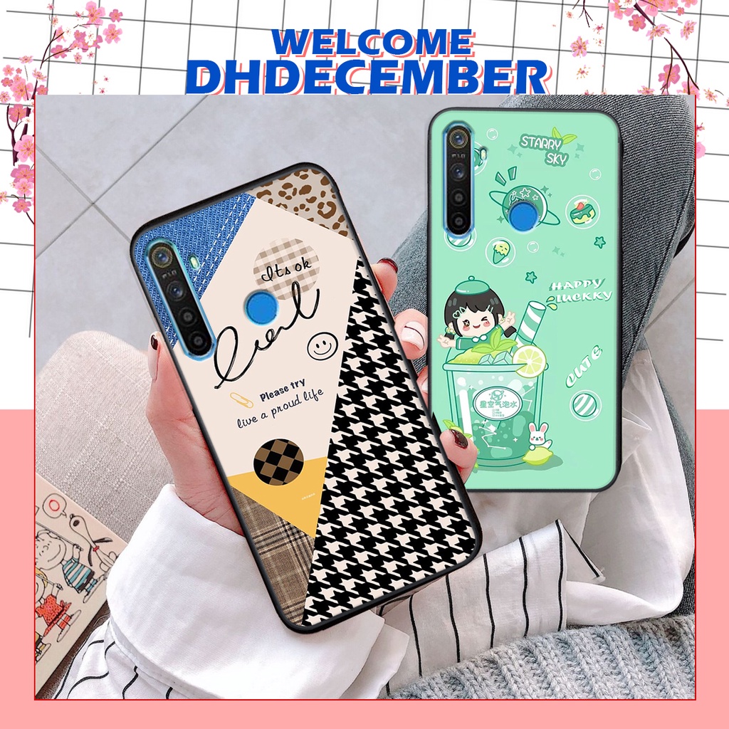 Ốp lưng Realme 5 / 5i / 6i / c3 in hình nice ,good luck happy ốp xinh viền dẻo đẹp chất