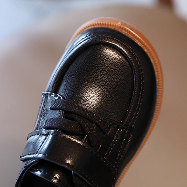 Giày da cho bé trai đế mềm màu trơn phong cách Hàn quốc cho bé, chất da mềm xịn sò-  hàng quảng châu cao cấp, full hộp