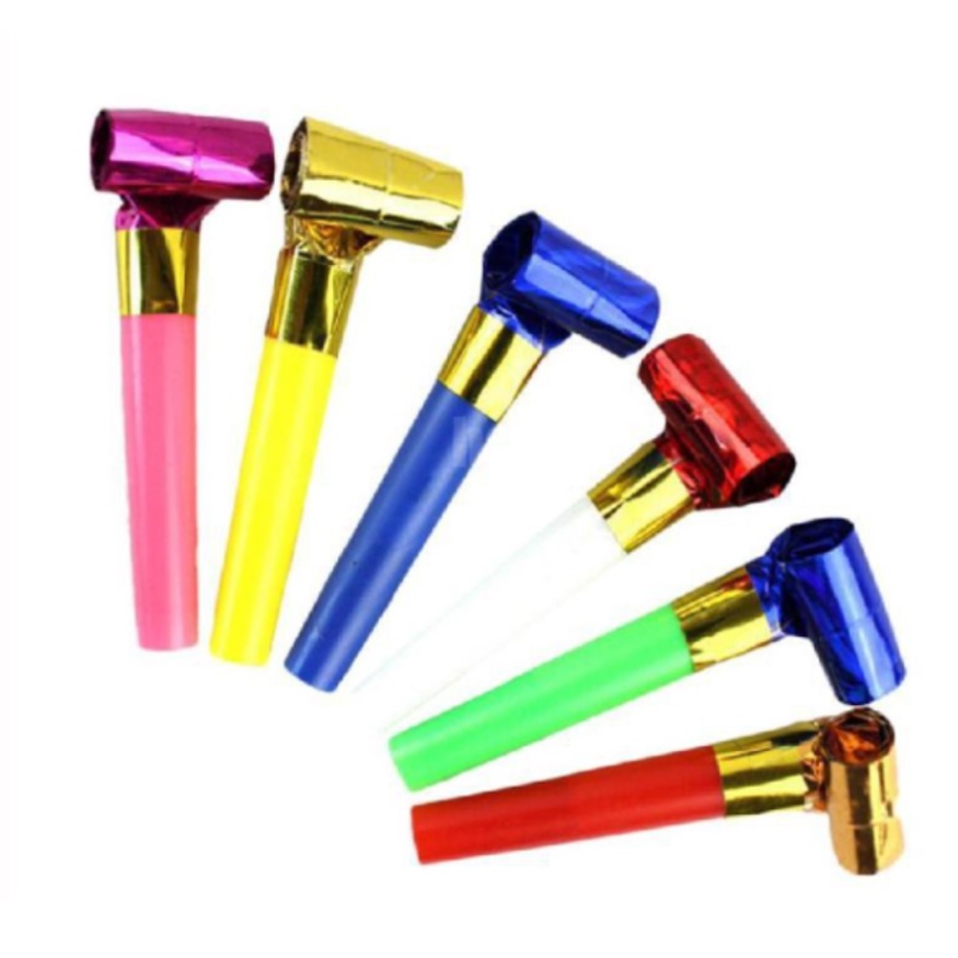 Set 10c Kèn rồng thổi hơi Le Le kèn lưỡi co dãn cho tiệc sinh nhật của bé vui nhộn