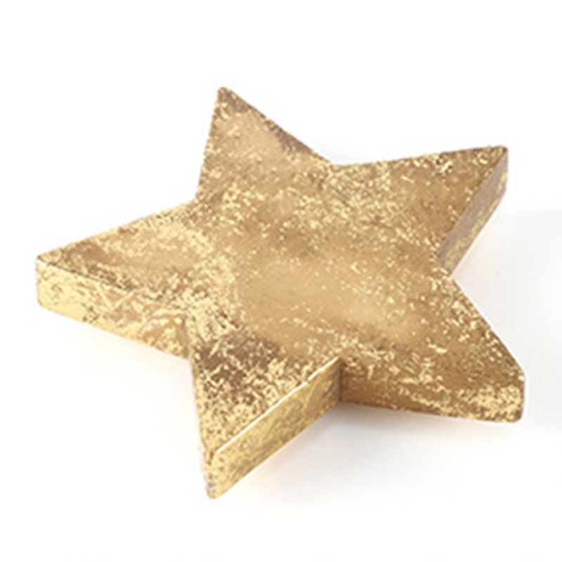 Khay Giá Đỡ Nến Hình Trăng Sao Chất Liệu Resin Phong Cách Bắc Âu