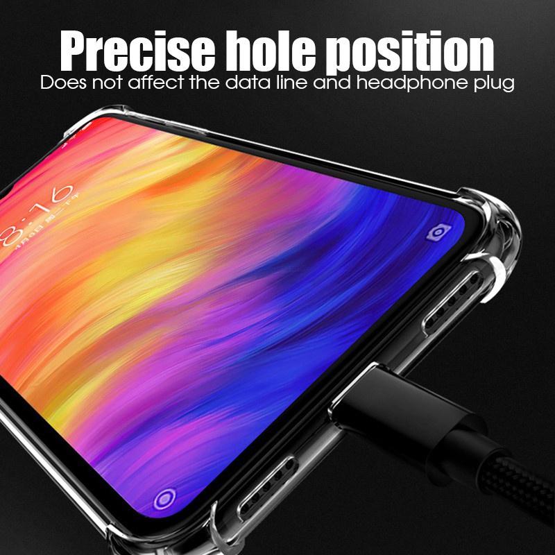 Ốp điện thoại TPU silicone trong suốt chống sốc cho XIAOMI REDMI NOTE 5 6 7 PRO MI 8 9 SE A1 A2 MIA2 LITE