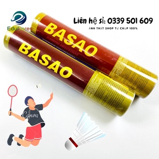 Hộp cầu lông Basao 10 quả/ống - đánh bổng và mượt, quả bay nhẹ