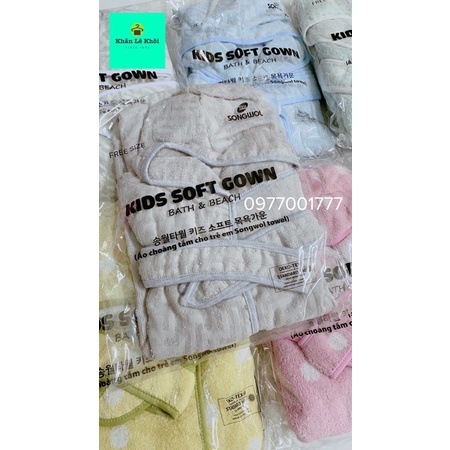 Áo choàng tắm Trẻ em cao cấp 100% Cotton Songwol &amp; Phong Phú