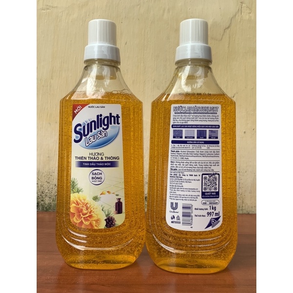 Mẫu mới ] Nước lau sàn Sunlight chai 1kg có 3 mầu như hình