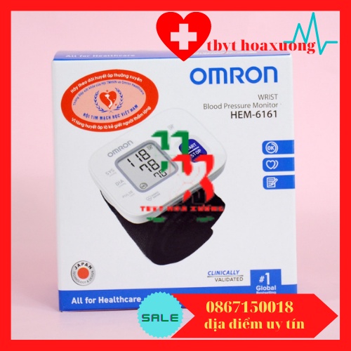 [Hàng Cao Cấp ] Máy Đo Huyết Áp Cổ Tay Tự Động Omron - HEM-6161