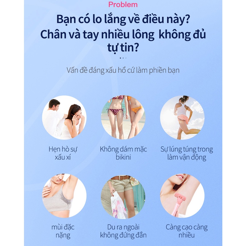 Kem Tẩy Lông Nách Tẩy Lông Chân An Toàn Hiệu Quả 60ML Triệt lông vùng kín nách tay và chân Nhanh chóng, nhẹ nhàng và không gây kích ứng