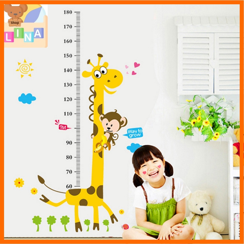 Decal dán tường đo chiều cao cho bé - LINA Kids