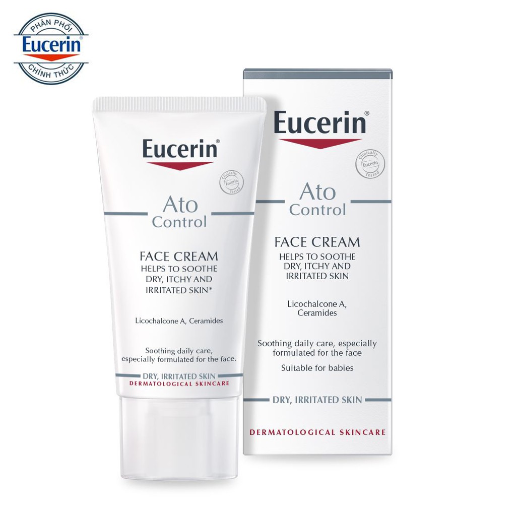 Kem Dưỡng Cho Da Khô và Da Bị Kích Ứng Eucerin Ato Control Soothing Face Cream 50ml