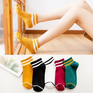 Combo 10 đôi tất nư cổ kẻ nhiều màu