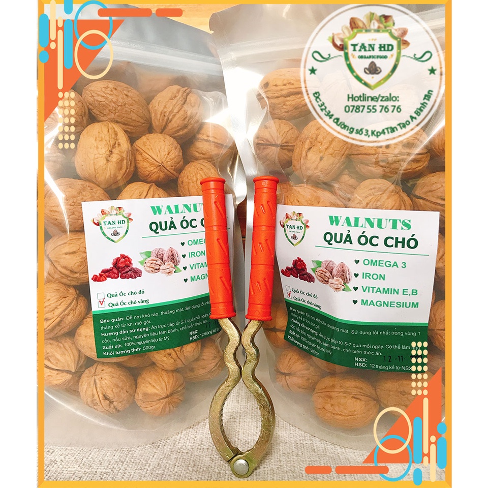 Óc chó nhập khẩu Mỹ ( 500gr ) - Tặng kìm tách vỏ khi mua 1kg