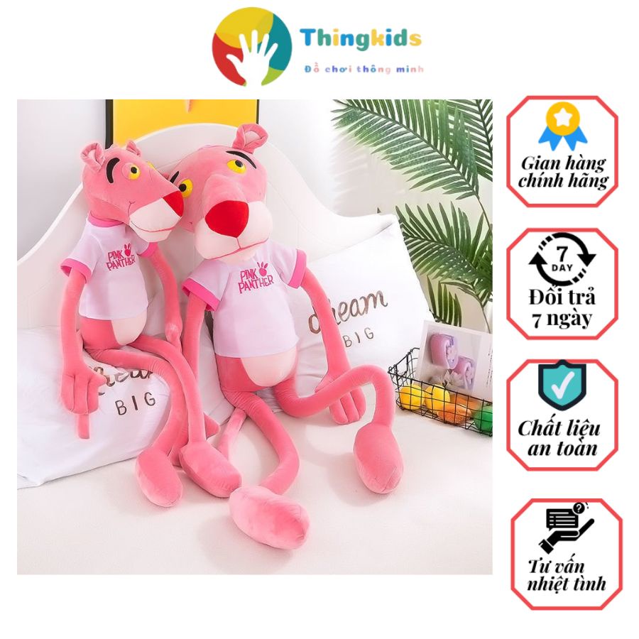 Gấu bông báo Hồng Pink Panther đáng yêu size 60cm size 80cm size 60cm - 80cm- 1mét - 1m3 - 1m6- 1m8 - Thingkids