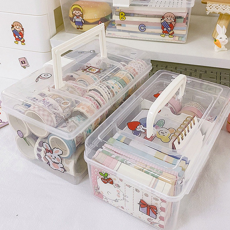 Hộp trữ đồ trong suốt đựng vật dụng đa năng tiện dụng