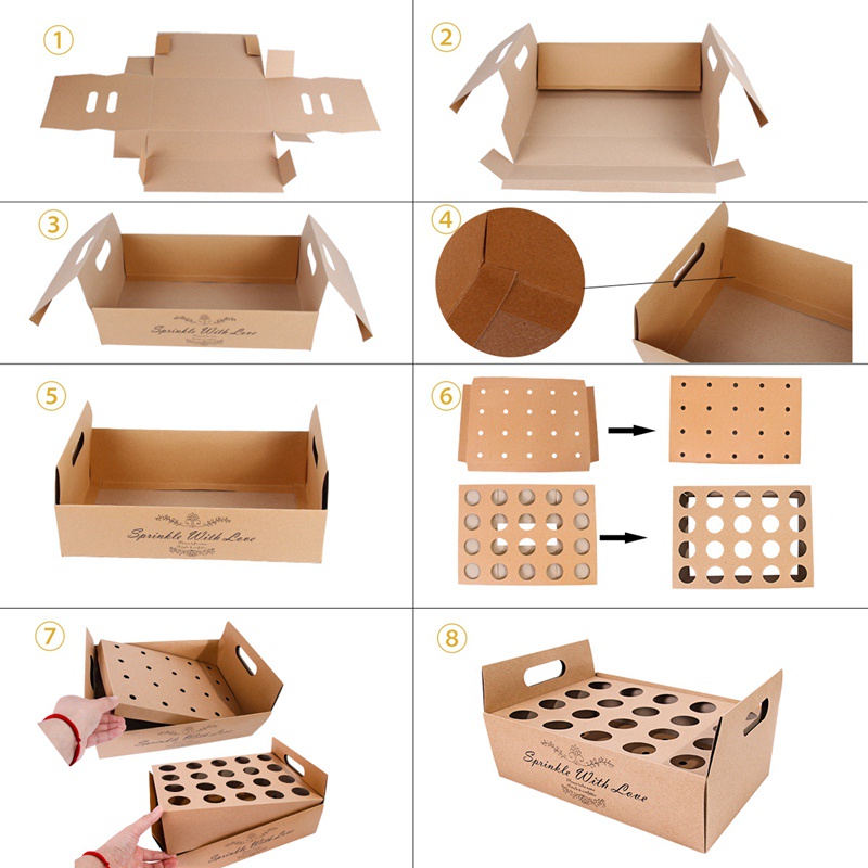 Giá Đỡ Giấy Hình Nón Bằng Giấy Mộc Mạc Dùng Trang Trí Tiệc Cưới