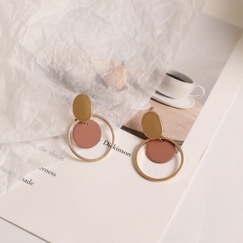 Bông Tai Mạ Bạc 2024 Kiểu Dáng Đơn Giản Phong Cách retro Hàn Quốc Mới