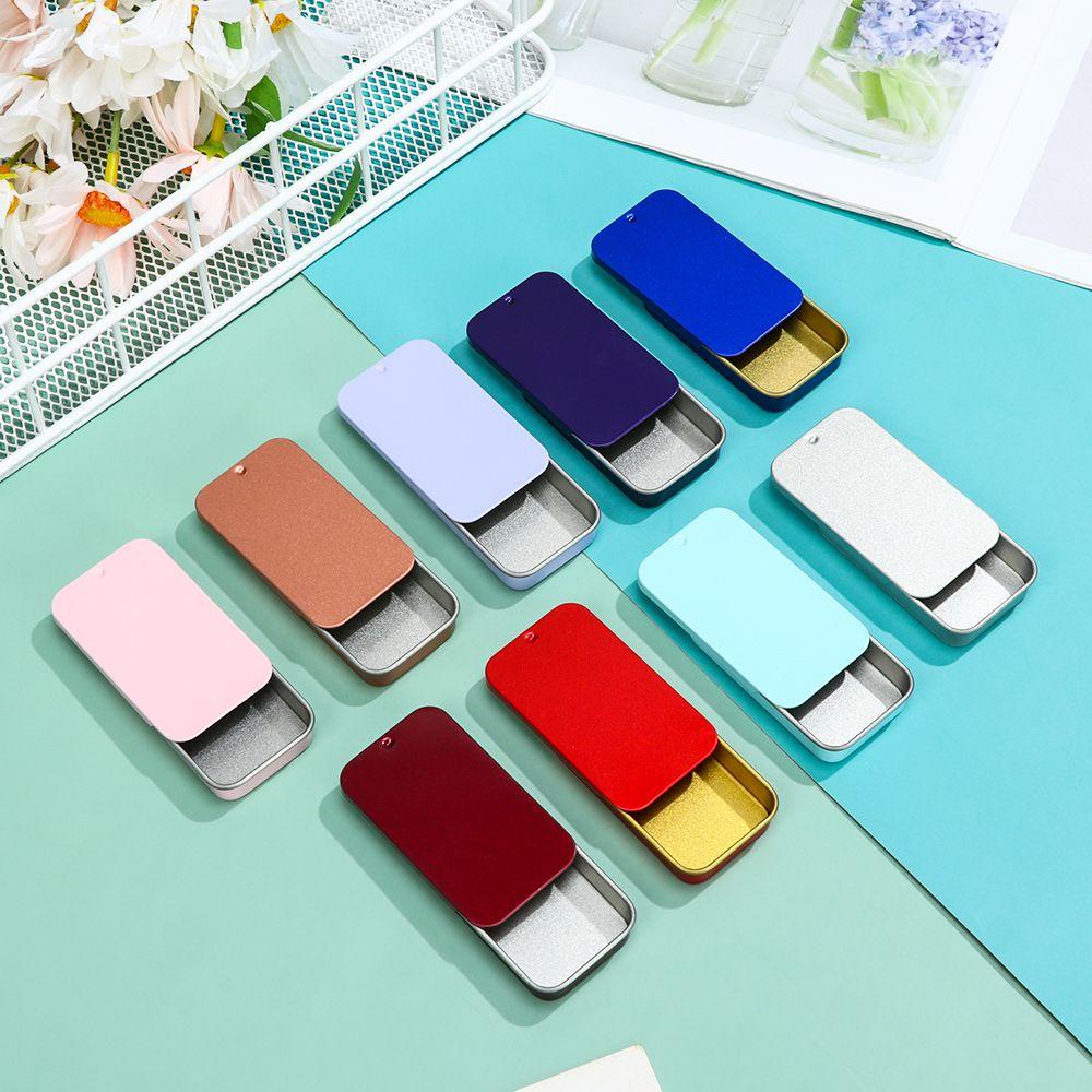 NIUYOU Hộp Sắt Mini Đựng Trang Sức Hình Viên Thuốc Ốp