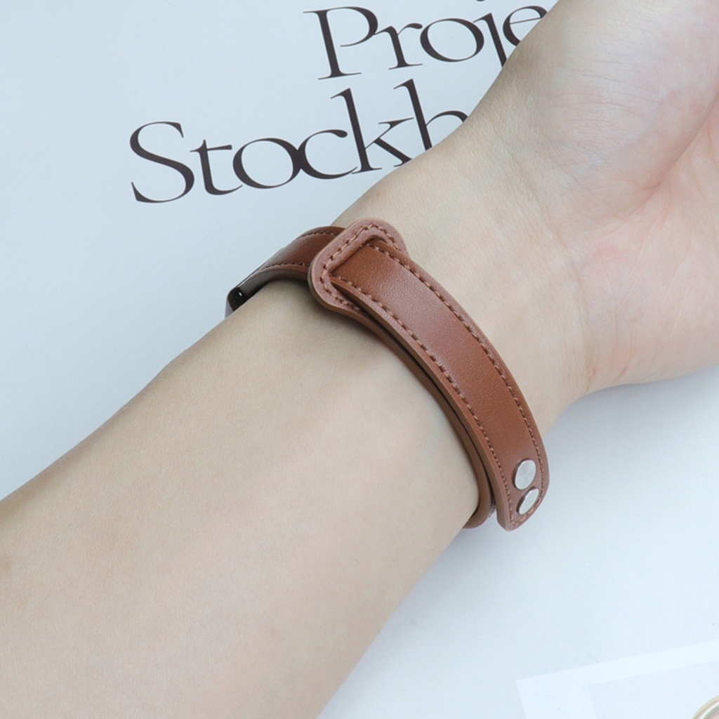 Dây Đeo Thay Thế Chất Liệu Da Bò Cho Xiaomi Mi Band 7 Mi Band 6 / 5 / 4 / 3