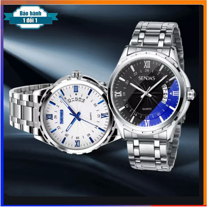 [ xả kho ]  ĐỒNG HỒ NAM SENDA 8026 DÂY THÉP CHÍNH HÃNG-THIẾT KẾ SANG TRỌNG