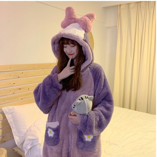 Bộ đồ ngủ lông thú ulzzang siêu xinh