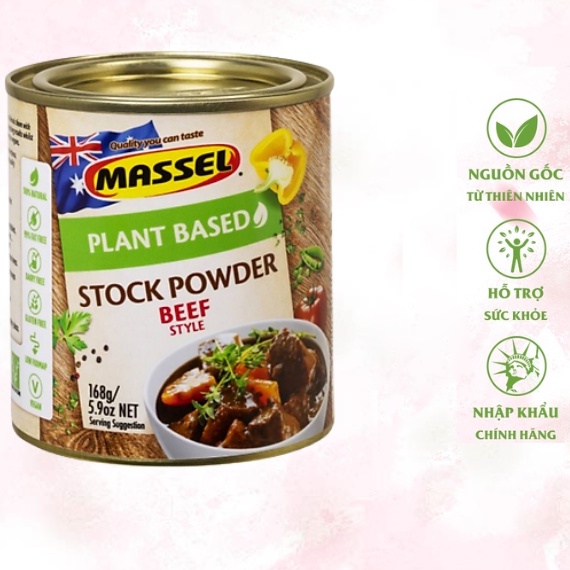Hạt nêm Massel Stock Power dành cho bé ăn dặm lon 168g quatangme1