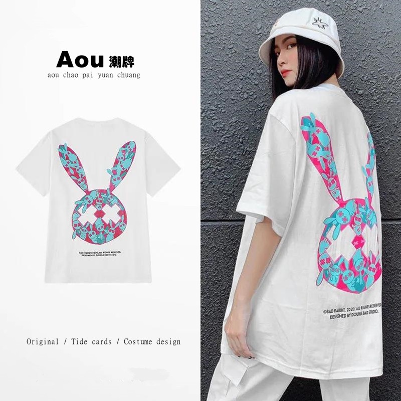 Áo Thun Cotton Tay Ngắn oversize In Họa Tiết Thời Trang Chất Lượng Cao Cho Nữ