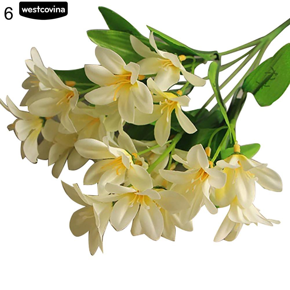 Nhành Hoa Lily Giả Màu Sắc Nhã Nhặn Dùng Để Trang Trí Nội Thất