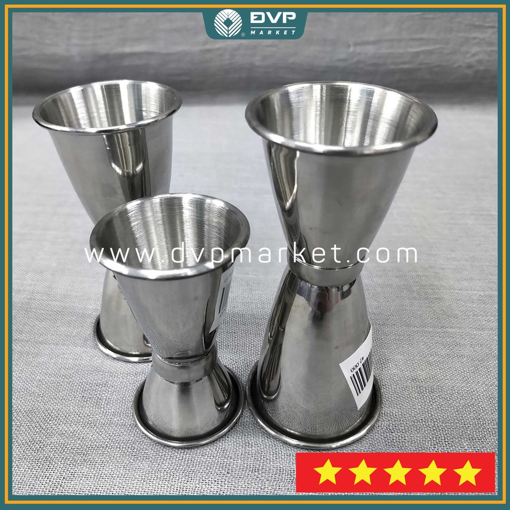 Ly đong inox uốn định lượng pha chế 15*30ml/ 25*40ml/ 30*45ml