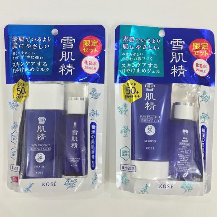 [FREESHIP] Kem Chống Nắng Kose Sekkisei Sun Protect Milk/Gel SPF50+/PA++++