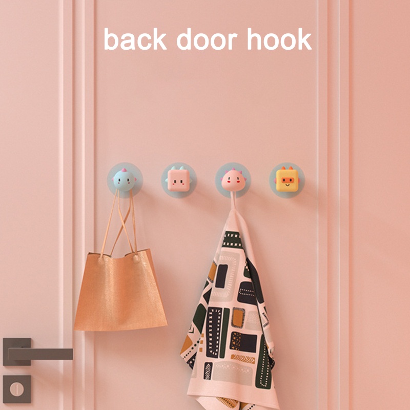 Móc Treo Khăn Gắn Tường / Cửa Ra Vào Họa Tiết Hoạt Hình Vui Nhộn Chống Va Chạm Siêu Bền