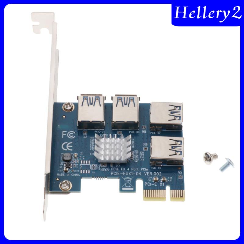 [HELLERY2] PCIE PCI-E 1 to 4 External PCI Express 16X Slots Riser Card Adapter Card