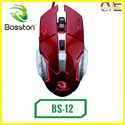 Chuột Máy Tính Có Dây BOSSTON BS12 - Chuột Led Chơi Game - Chuột PC Laptop Gaming | BigBuy360 - bigbuy360.vn