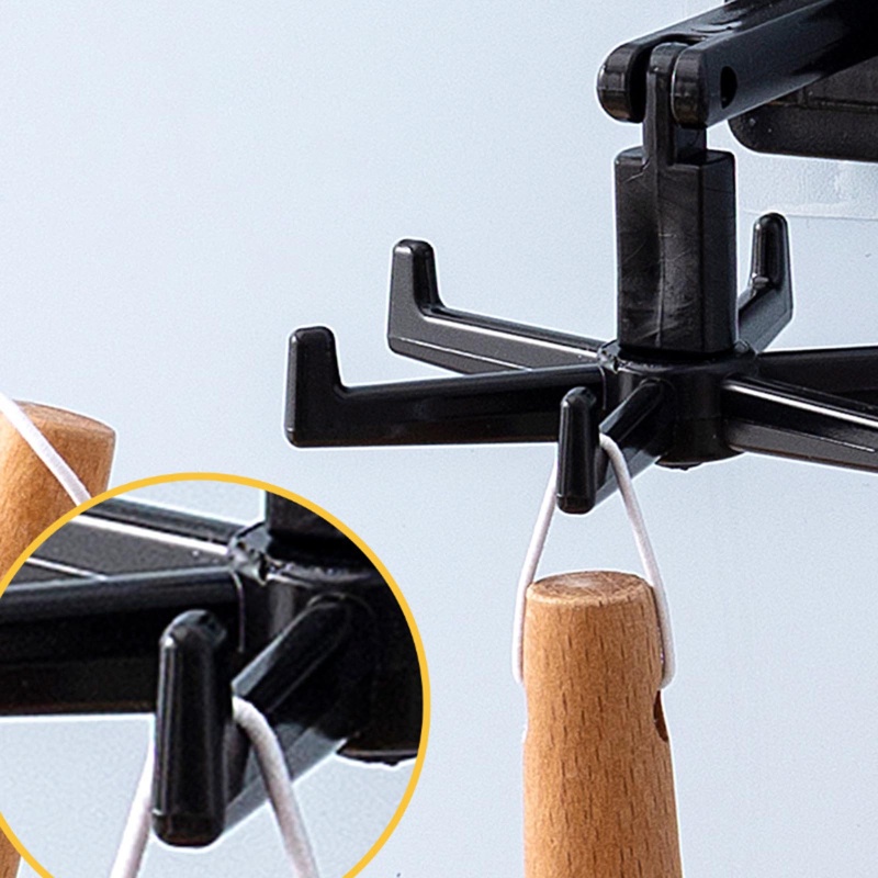 Giá Đỡ 6 Móc Treo Đồ Dùng Nhà Bếp Chịu Lực Tốt Tiện Dụng
