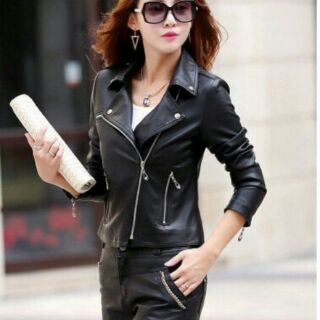 FLASH SALE-ÁO KHOÁC DA NỮ CỔ VEST (KÈM ẢNH THẬT)