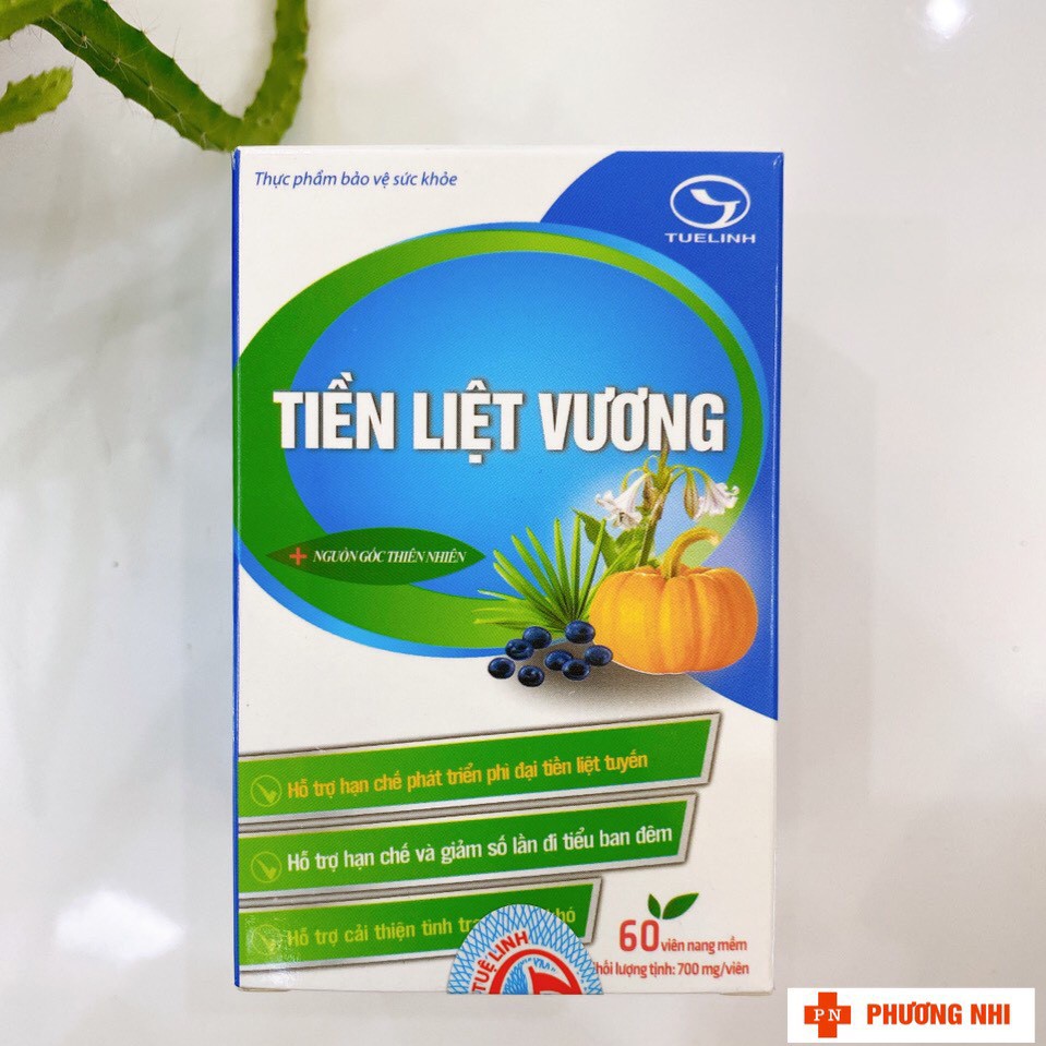 TIỀN LIỆT VƯƠNG - HỖ TRỢ CẢI THIỆN TÌNH TRẠNG PHÌ ĐẠI TIỀN LIỆT TUYẾN HỘP 60 VIÊN