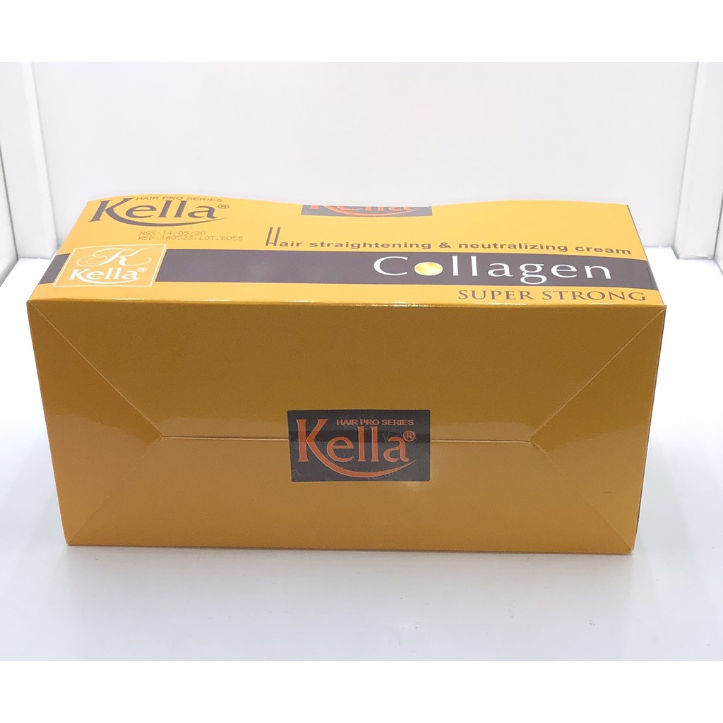 Thuốc duỗi tóc Kella collagen super strong 500ml siêu khỏe hộp màu vàng 🍔FREESHIP🍔 duỗi tóc thẳng tự nhiên, chuyên  dụng