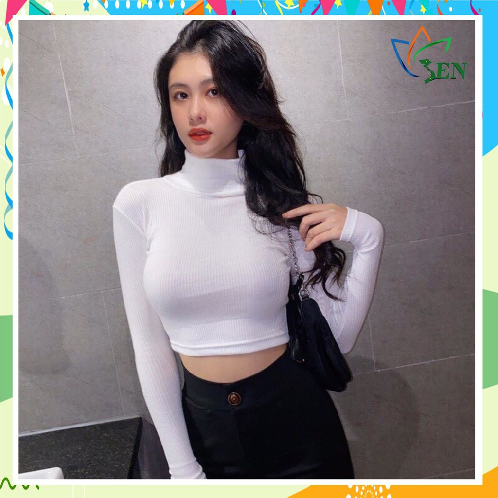 ÁO CROPTOP CỔ LỌ ÁO CROPTOP CỔ LỌ DÀI TAY CT31