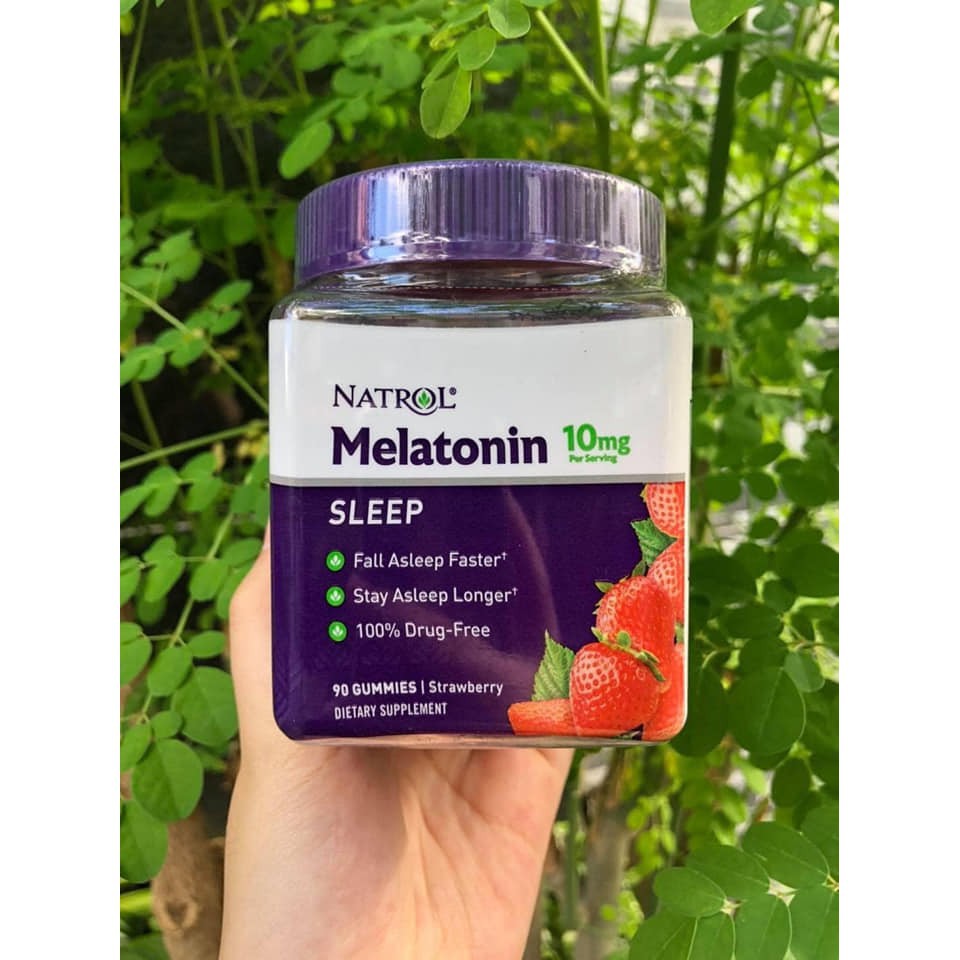 MẪU MỚI DATE 2022] Kẹo dẻo hỗ trợ giấc ngủ Natrol Melatonin 10MG 90 viên