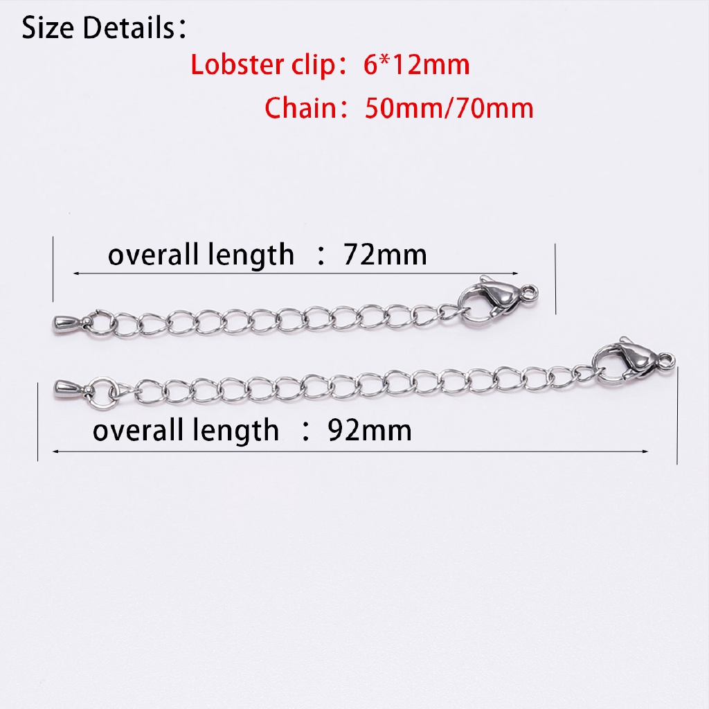Set 10 móc nối ST.KUNKKA cho vòng cổ/ vòng tay bằng thép không gỉ