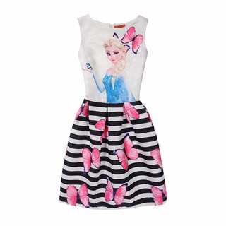 [XẢ KHÔ MÁU ] siêu rẻ váy đầm mùa hè cho bé gái size đại mặc mát thấm mồ hôi anna elsa (M122)