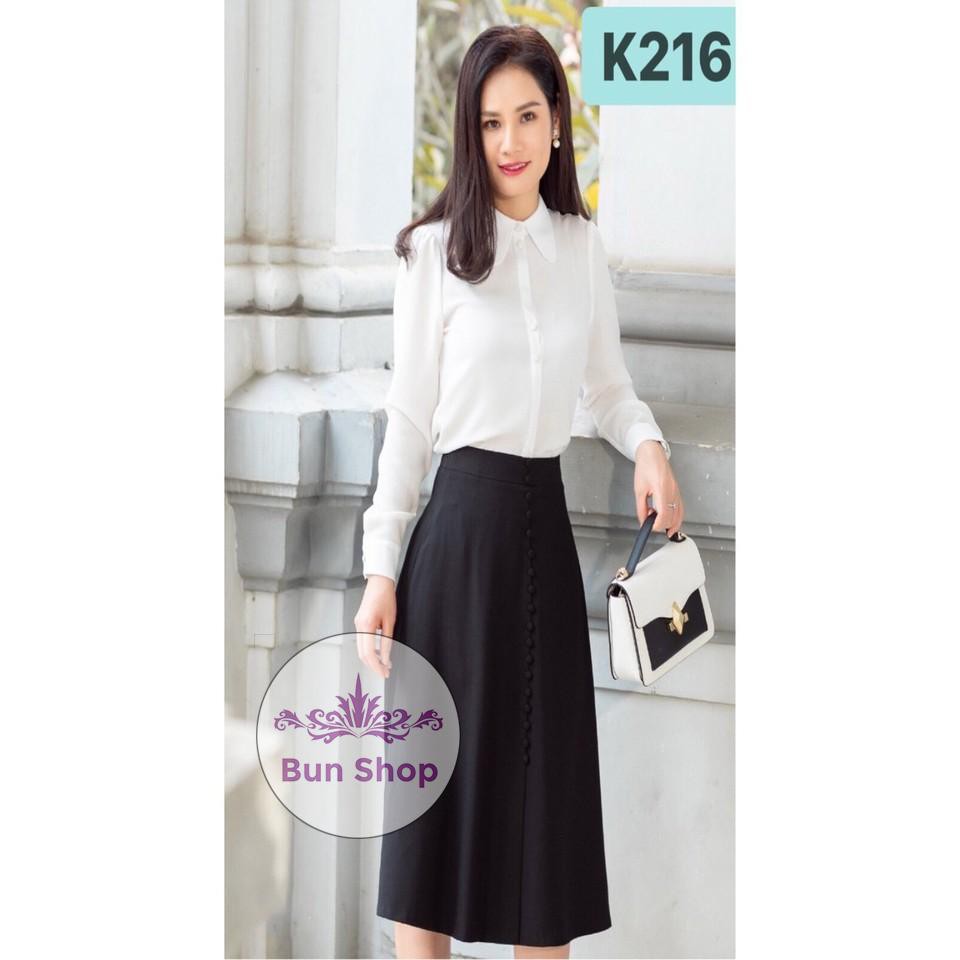 Set Váy SƠ MI  K216 - Bun Shop (Hàng may thiết kế ,ảnh thật shop tự chụp)