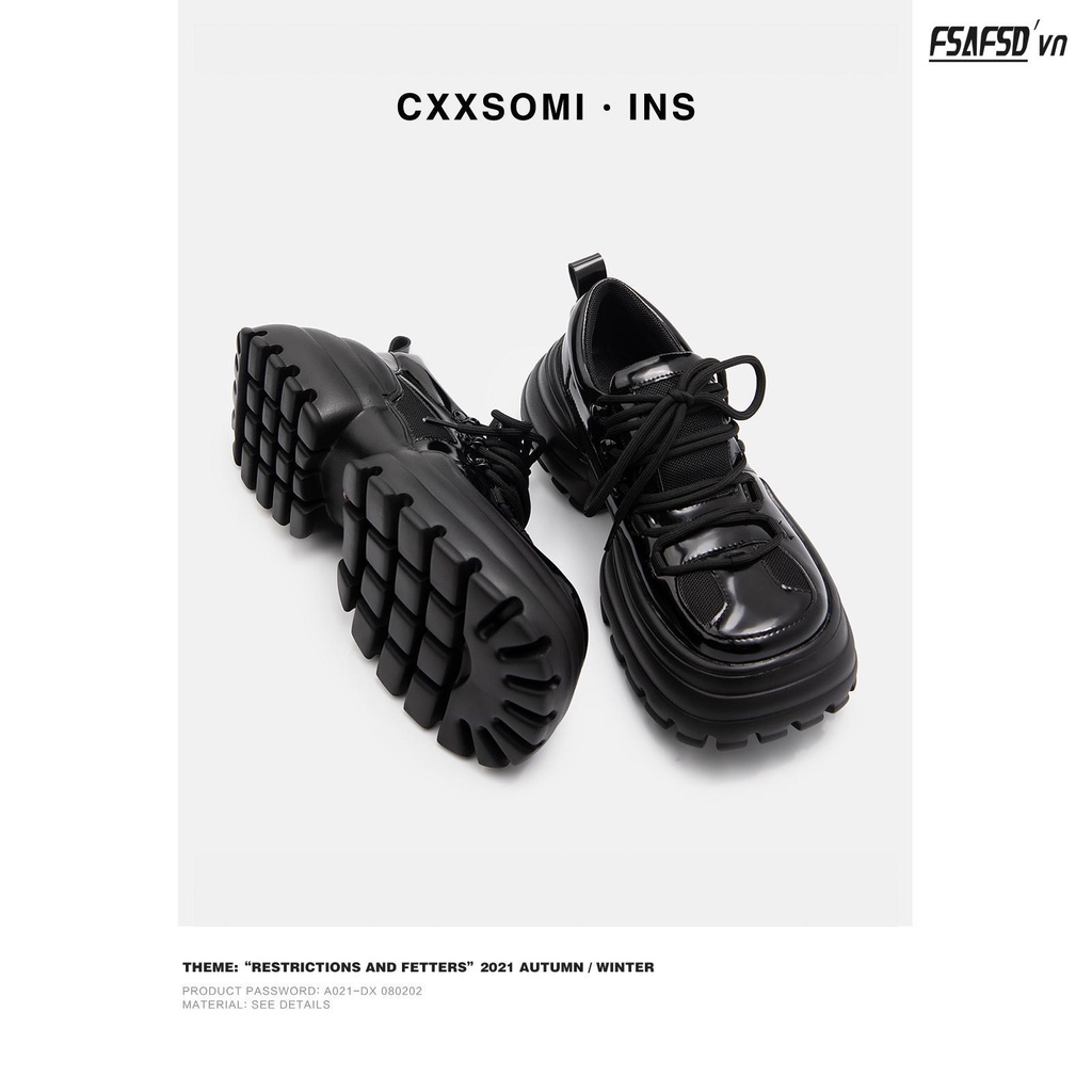 Giày Thể Thao Da Mũi Vuông Đế Dày Buộc Dây Kiểu Nhật Bản Thời Trang 2022 Cho Bạn Gái