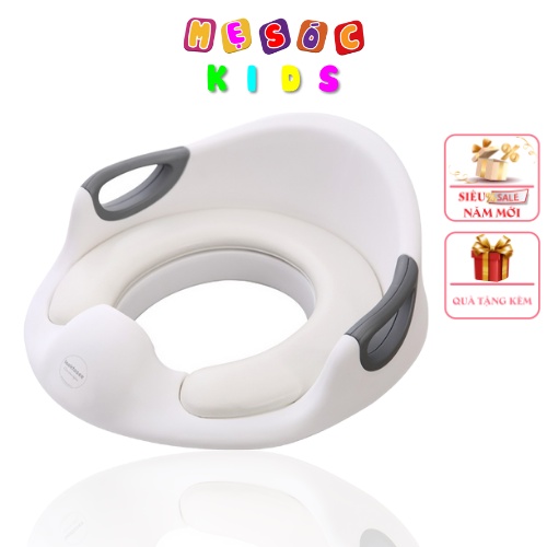 Bệ lót bồn thu nhỏ cho bé,miếng lót bồn cầu thu nhỏ có tay vịn
